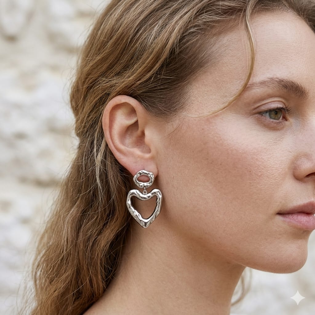 Boucles d’oreilles cœur ASTRID