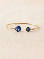 Bracelet jonc doré Bettyna royal blue saphir cristaux Swarovski®