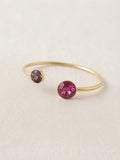 Bracelet jonc doré Bettyna améthyste cristaux Swarovski®