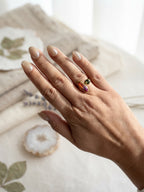 Bague dorée Armance kaki cristaux Swarovski®