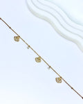 Chaîne de cheville Naya coquillages et strass