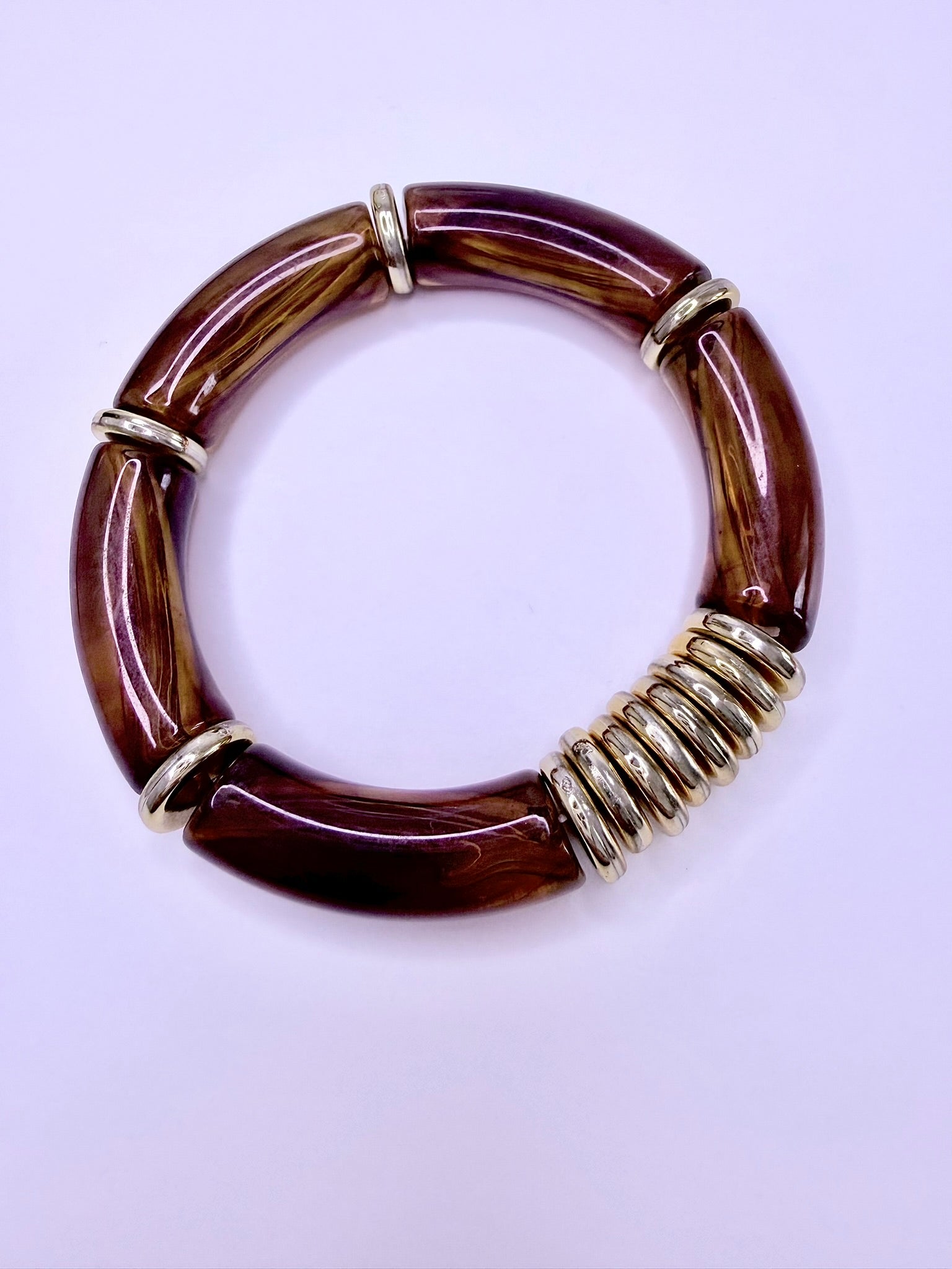 Bracelet élastique Romy brun