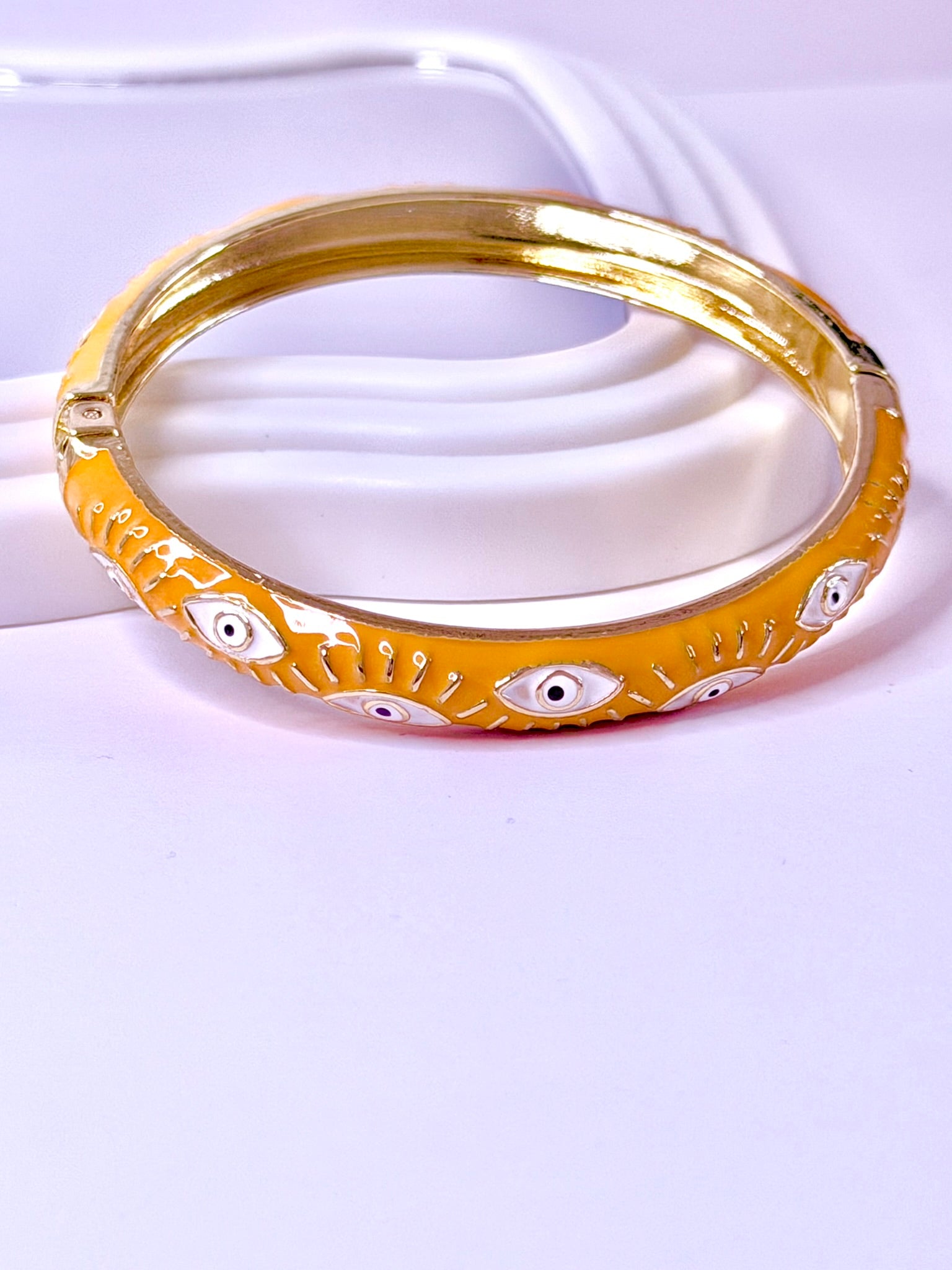 Jonc Soléa orange avec oeil de protection émaillé
