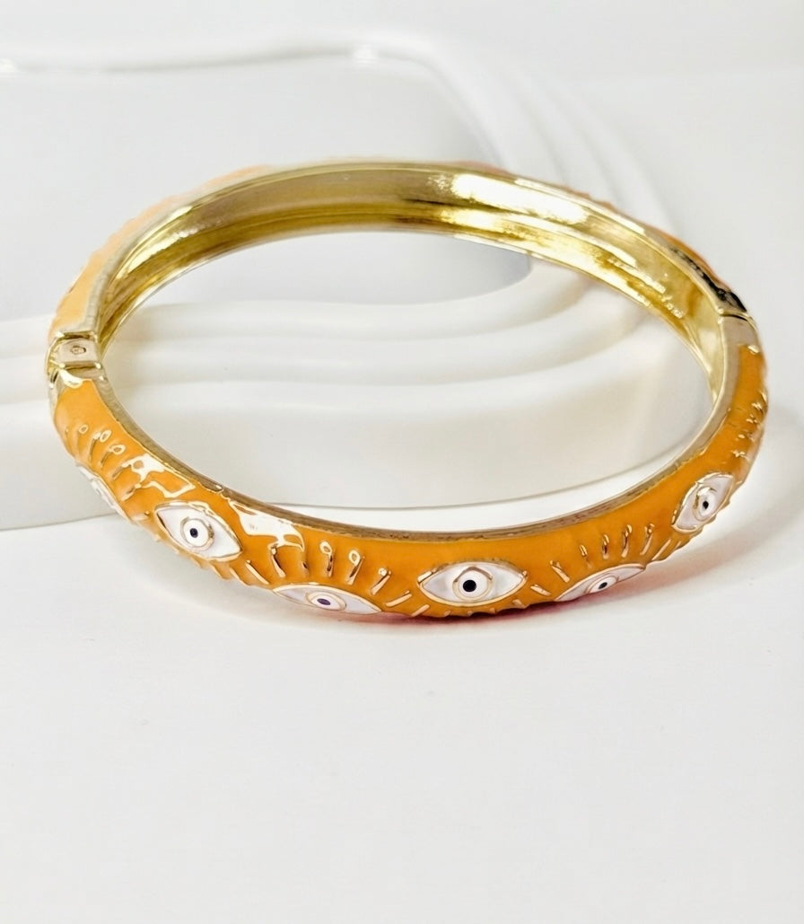 Jonc Soléa orange avec oeil de protection émaillé