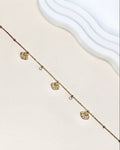 Chaîne de cheville Naya coquillages et strass