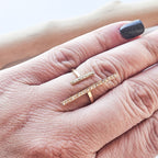 Bague Brooks strass dorée