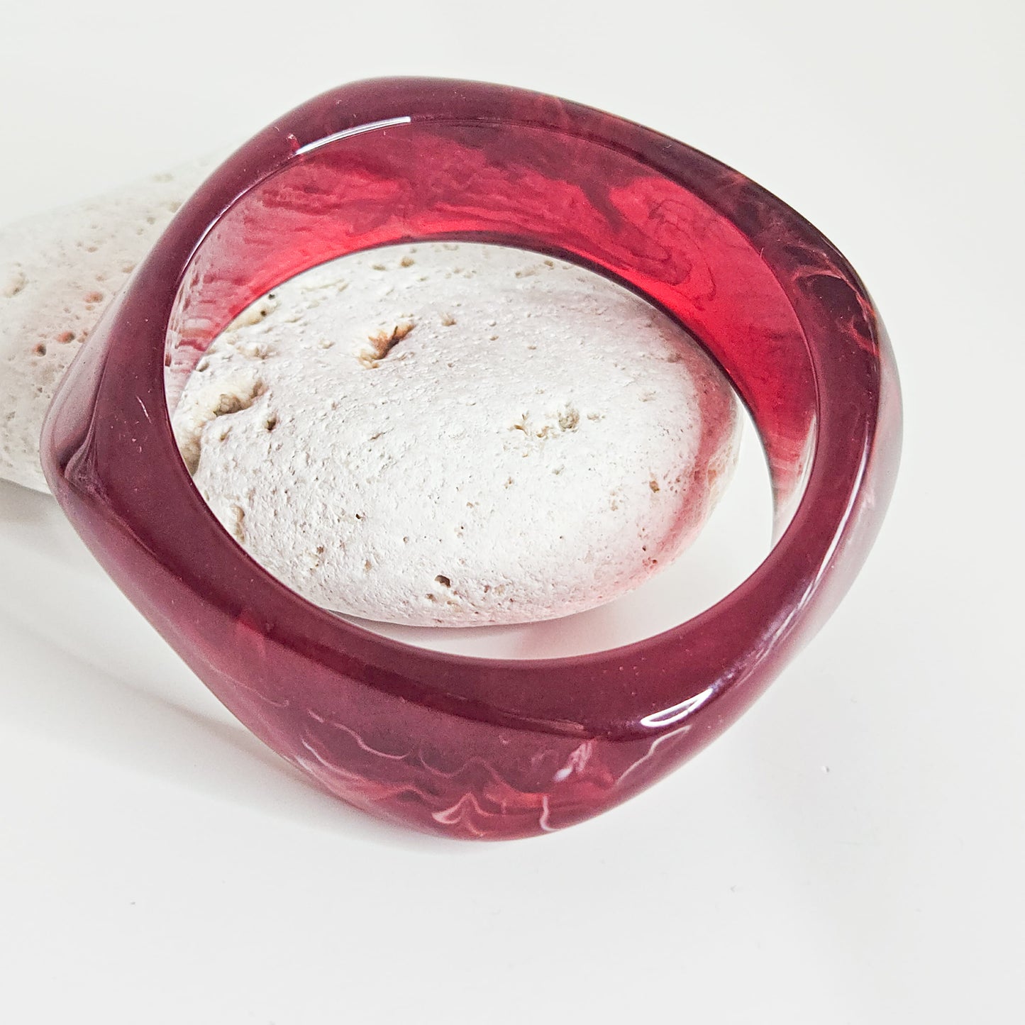 Bracelet  Lou en résine effet marbre