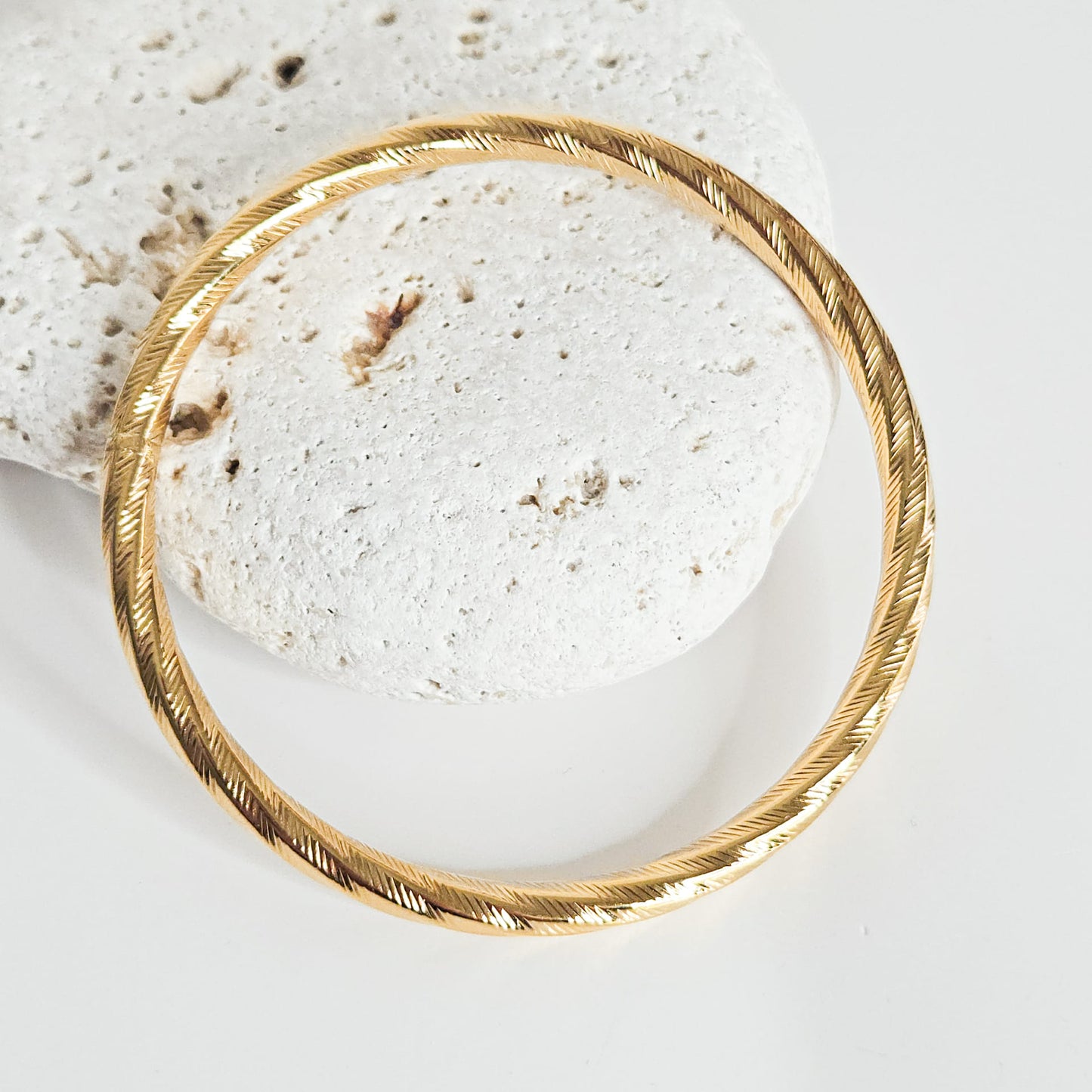 Bracelet Naya doré torsadé