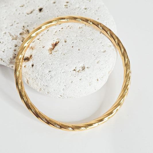 Bracelet Naya doré torsadé