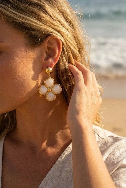 Boucles d’oreilles en acier inoxydable: BLANC