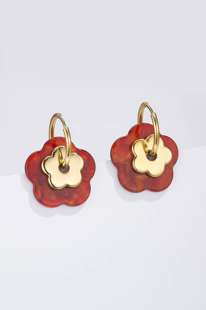 Stainless steel earrings 124RX258: Green / 100% Stainless steel