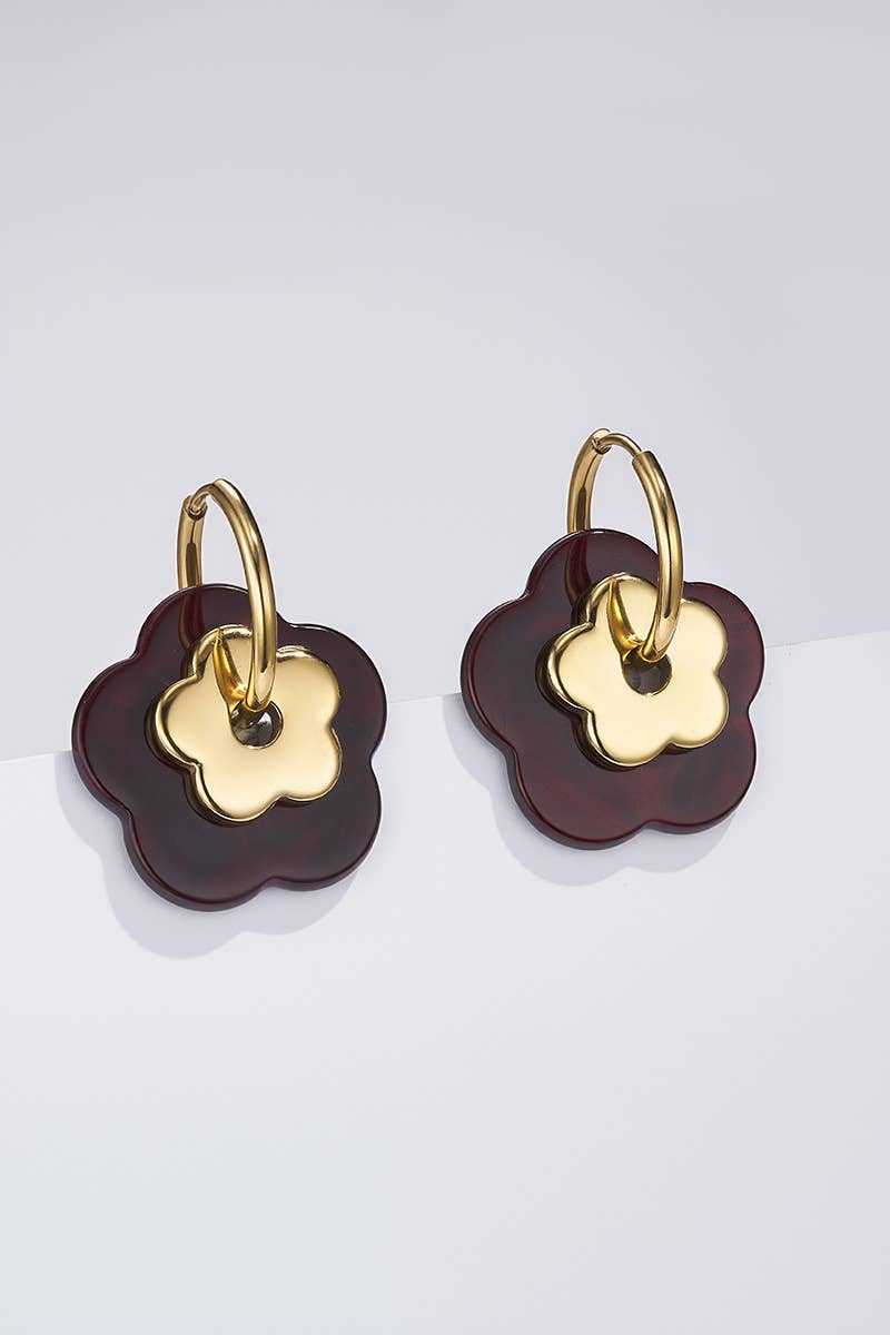 Stainless steel earrings 124RX258: Green / 100% Stainless steel