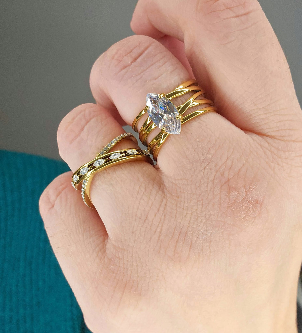 Bague strass Ariane