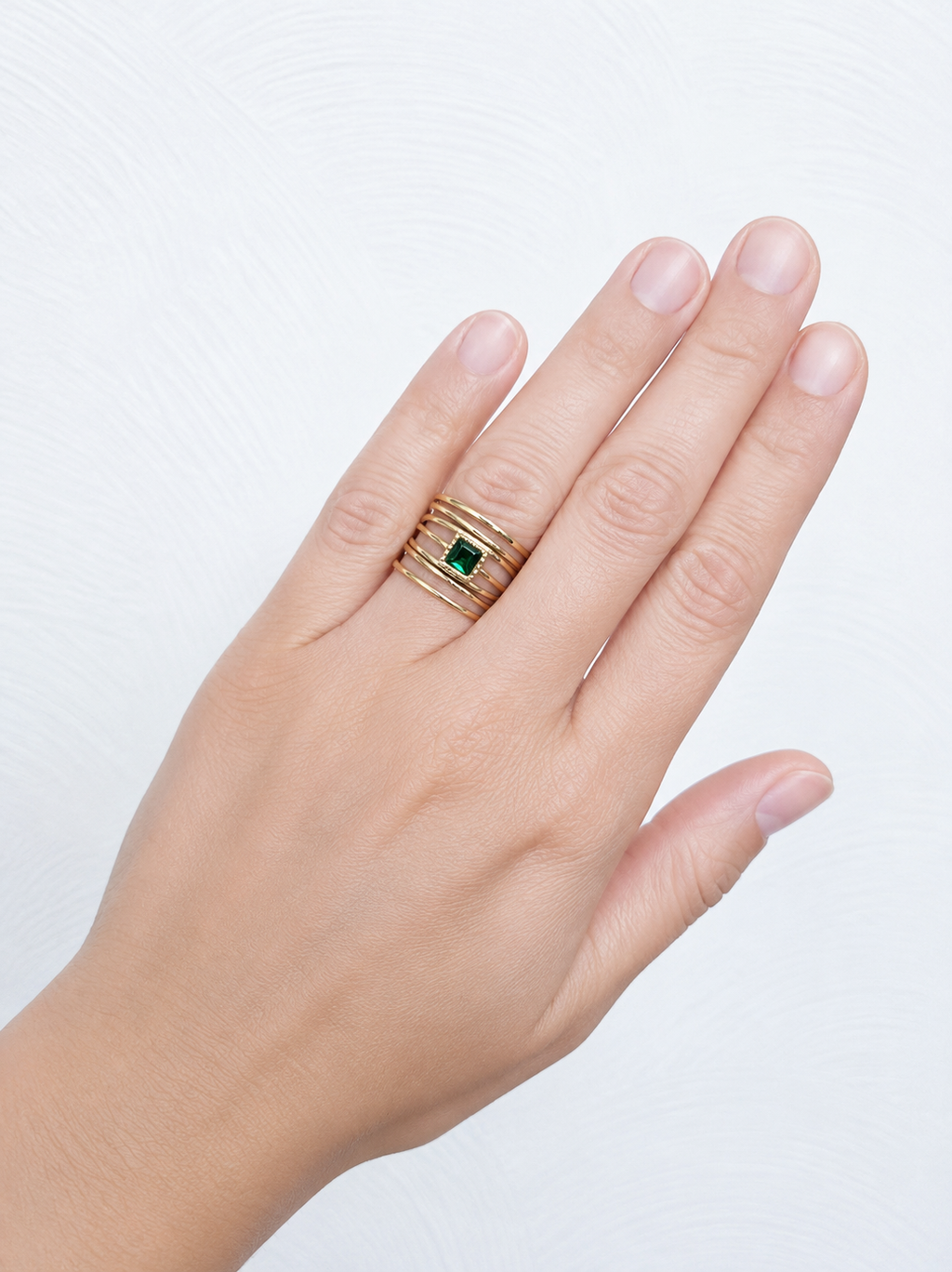 Bague réglable Carrie verte