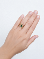 Bague réglable Carrie verte
