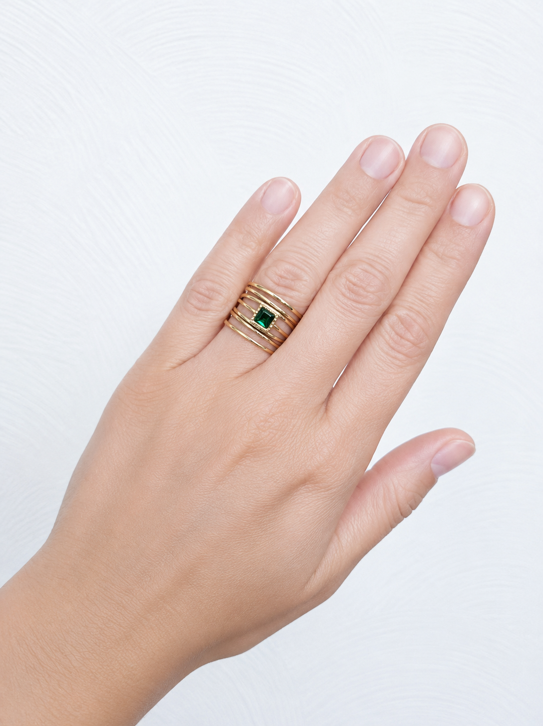 Bague réglable Carrie verte