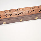 Porte-encens coffret en bois étoile