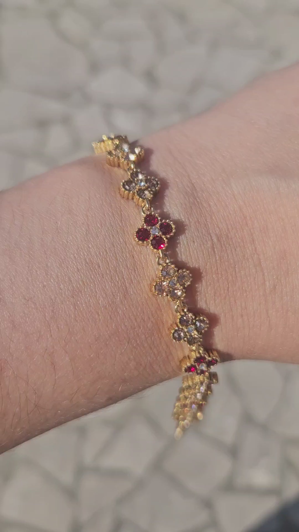 Bracelet trèfle champagne Ana