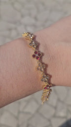 Bracelet trèfle champagne Ana