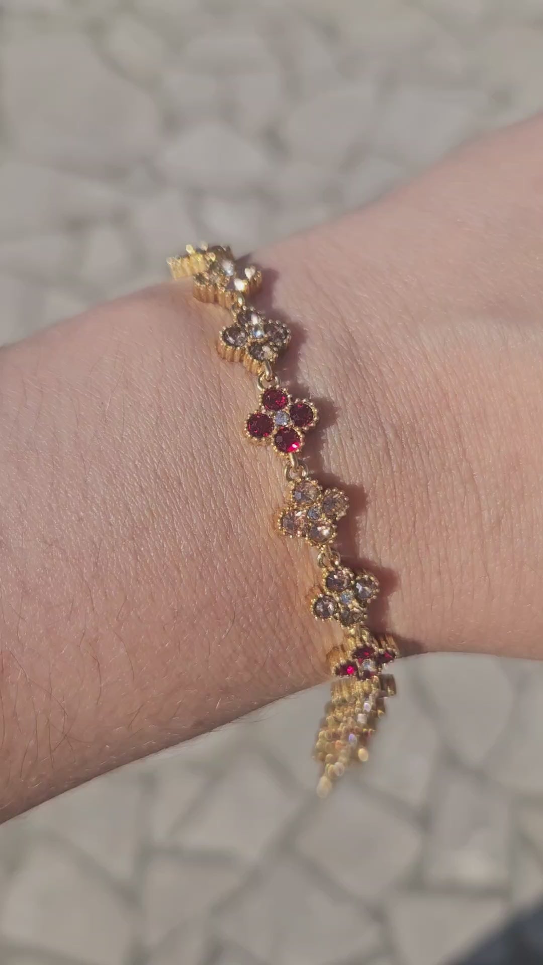 Bracelet trèfle champagne Ana